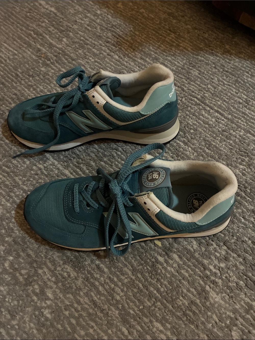 New Balance 574 Shoes Women Size 10 Sneakers Deep Sea Green Casual - Picture 2 of 6